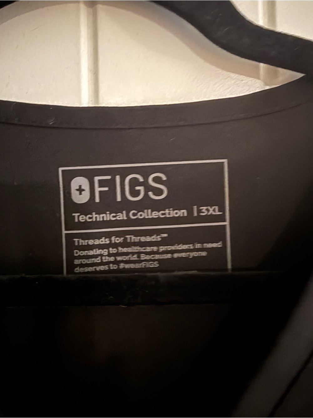 Figs Black Technical Collection Scrub Top - Picture 2 of 3